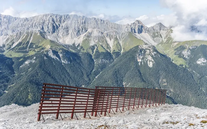 Framed Print : Avalanche protection, Hohe Munde