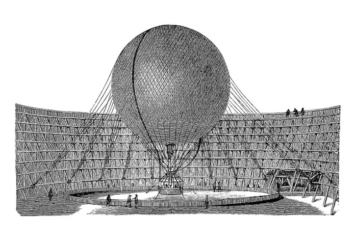 Framed Print : Aviation: the balloon by Henri Giffard