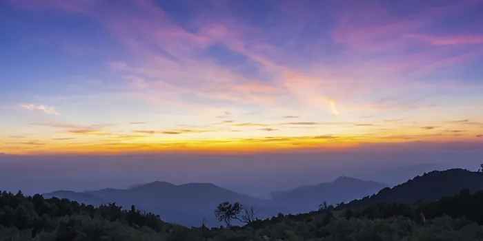 Framed Print : Awestruck by Twilight: Mountains Below Sunset Sky