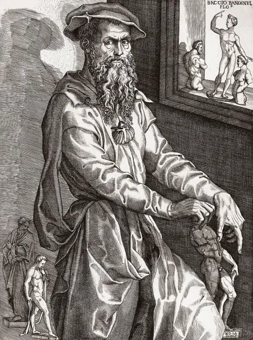 Framed Print : Baccio Bandinelli, 1493 -1560, Italian sculptor