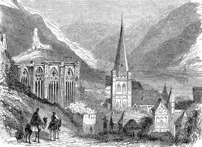 Framed Print : Bacharach am Rhein, Germany, in 1892 Framed Print : Bacharach am Rhein, Germany, in 1892