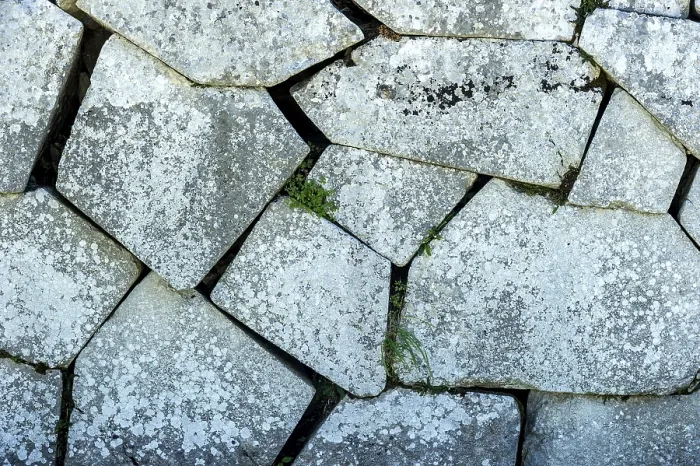 Framed Print : Background picture, structure, wall of boulders at the Samnite theatre