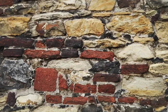 Framed Print : Background of stone and brick wall texture