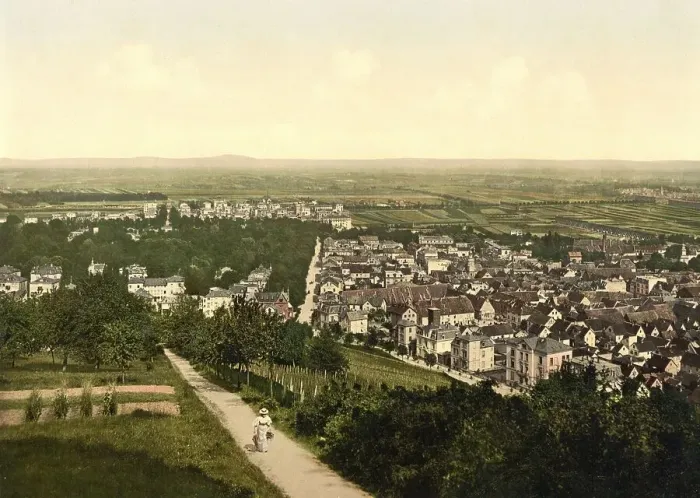 Framed Print : Bad Nauheim and the Johannisberg