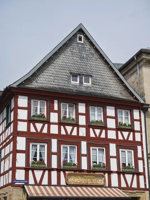 Framed Print : Bakery, half-timbered building
