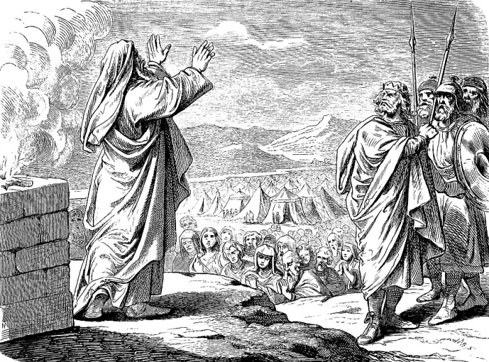 Framed Print : Balaam prophesies good over Israel and blesses him