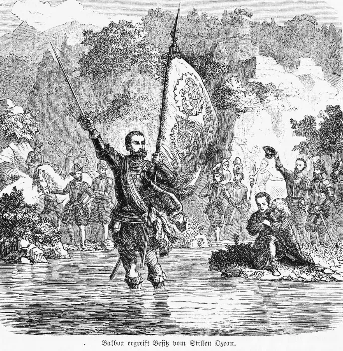 Framed Print : Balboa, Spanish explorer and conquistador