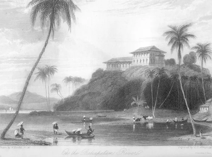 Framed Print : On the Balcapatam river, India, As ia