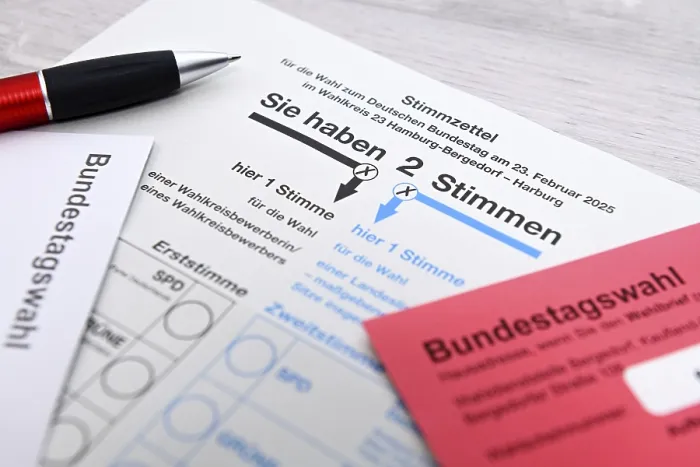 Framed Print : Ballot paper for the 2025 Bundestag election