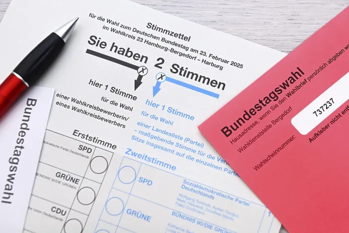Framed Print : Ballot paper for the 2025 Bundestag election