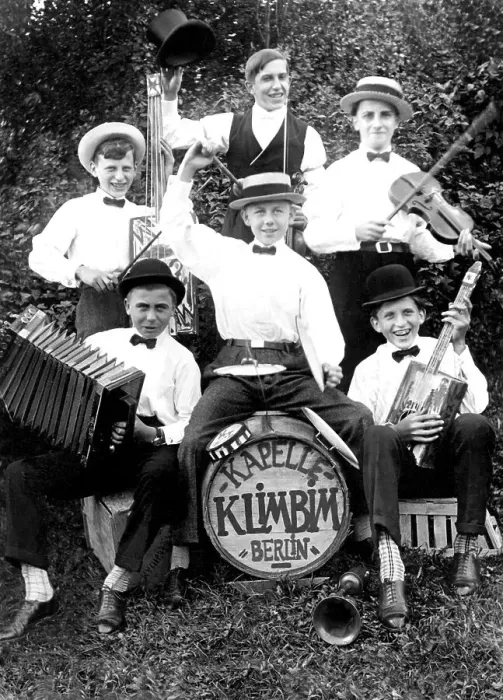 Framed Print : The band Klimbim, historic photograph, around 1924 Framed Print : The band Klimbim, historic photograph, around 1924