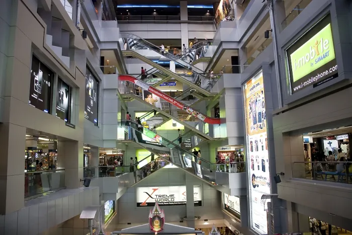 Framed Print : Bangkok's sparkling shopping mall