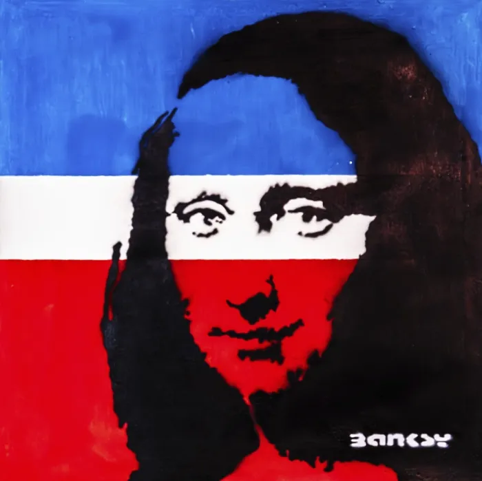 Framed Print : Banksy - Mona Lisa, exhibition The World of Banksy Framed Print : Banksy - Mona Lisa, exhibition The World of Banksy