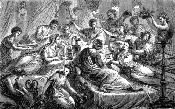 Framed Print : The Banquet of a Noble Roman in Ancient Rome