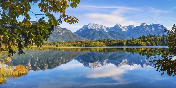 Framed Print : Barmsee, behind it the Karwendel mountains Framed Print : Barmsee, behind it the Karwendel mountains