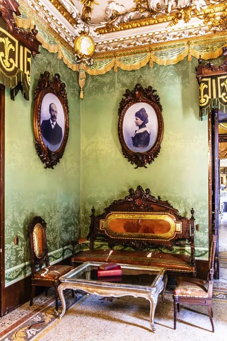 Framed Print : Baroque Palazzo Parisio and its garden resembles a kind of mini-Versailles in its splendour
