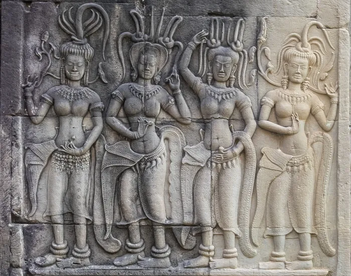 Framed Print : Bas-relief of female spirits (apsaras) at Angkor Wat Framed Print : Bas-relief of female spirits (apsaras) at Angkor Wat