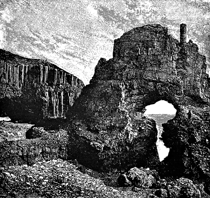 Framed Print : Basalt columns on the coast of Scotland