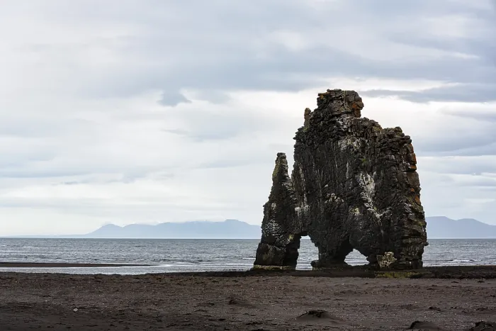 Framed Print : Basalt rock Hvitserkur, famous Elephant Rock on the lava beach Framed Print : Basalt rock Hvitserkur, famous Elephant Rock on the lava beach