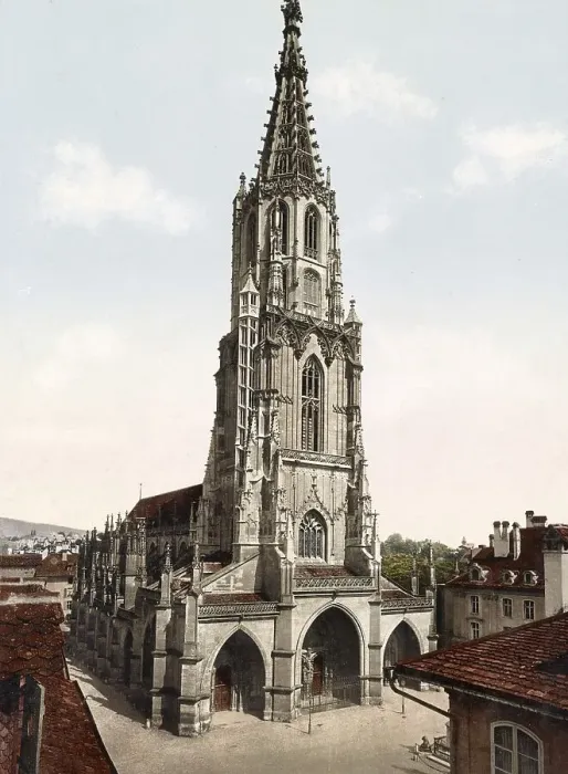Framed Print : The Basel Minster is a religious building in the Swiss city of Basel