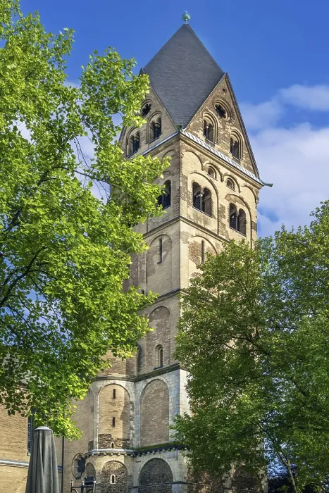 Framed Print : Basilica of the Holy Apostles is a Romanesque church in Cologne