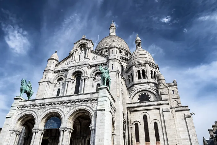Framed Print : Basilica Sacre Coeur At The Montmartre Hill In Paris