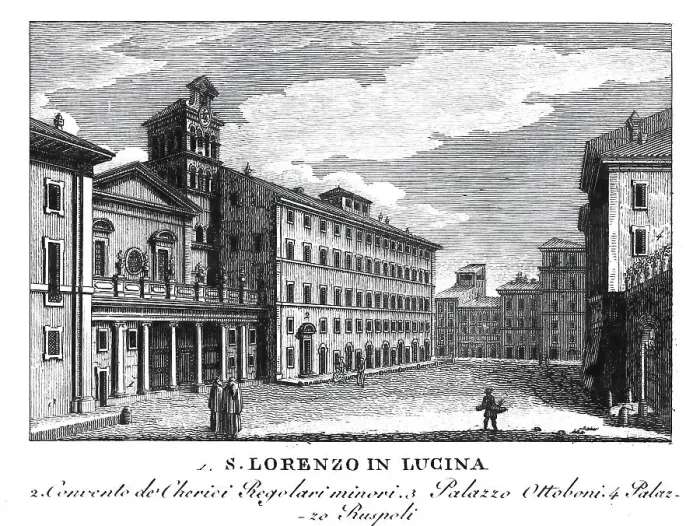 Framed Print : Basilica of San Lorenzo in Lucina Framed Print : Basilica of San Lorenzo in Lucina