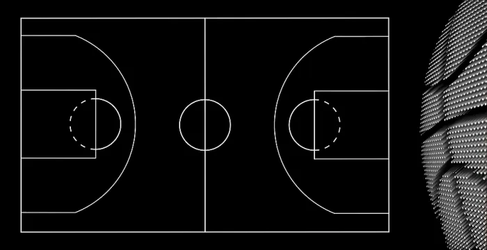 Framed Print : Basketball court background, Basketball Ball