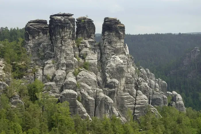 Framed Print : Bastei Group with Locomotive, Saxon Switzerland Framed Print : Bastei Group with Locomotive, Saxon Switzerland