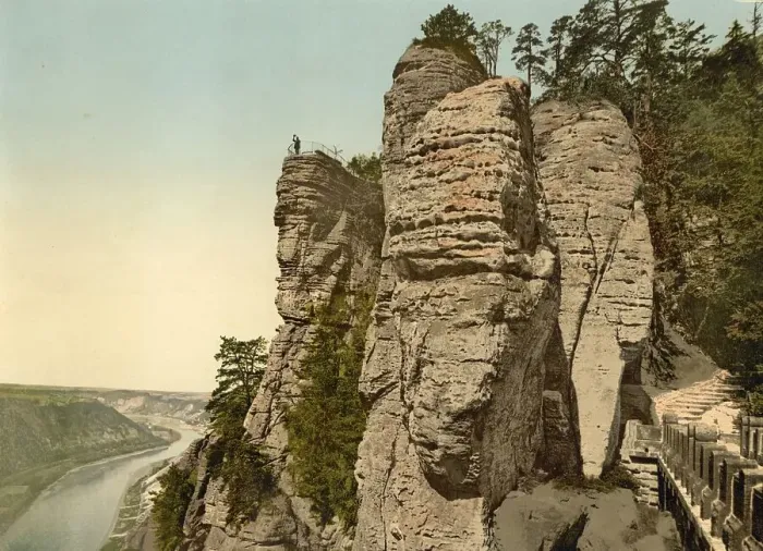 Framed Print : The Bastion in the Elbe Sandstone Mountains