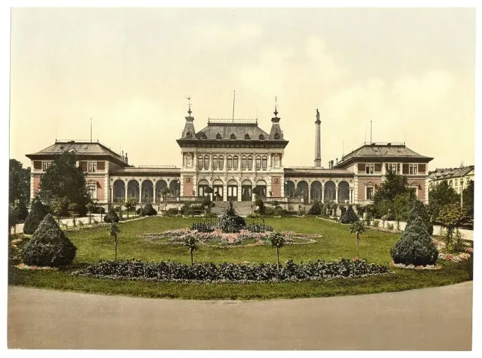 Framed Print : The bath house, spa hotel, in Bad Elster