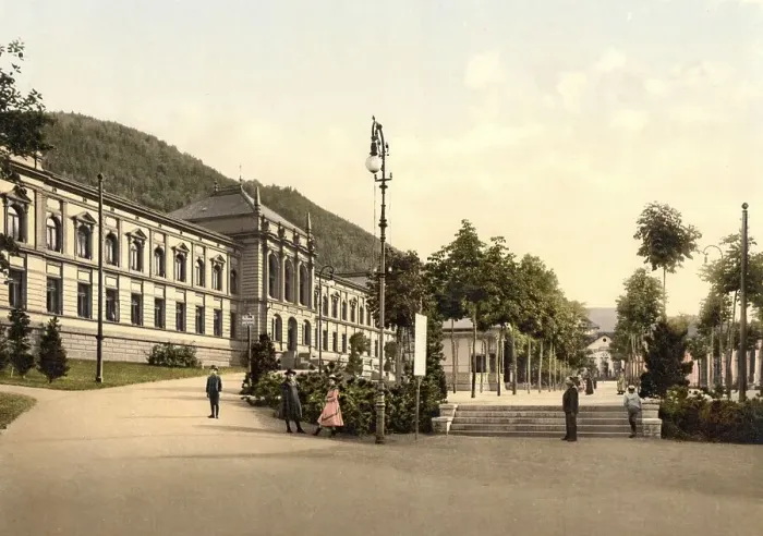 Framed Print : Bathhouse in Bad Harzburg in Lower Saxony