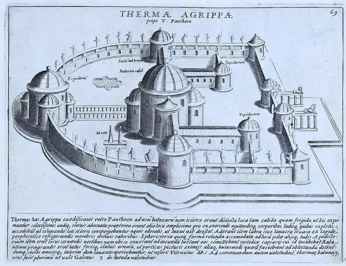 Framed Print : The Baths of Agrippa. The Baths of Agrippa were the earliest great baths of Rome Framed Print : The Baths of Agrippa. The Baths of Agrippa were the earliest great baths of Rome