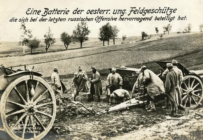 Framed Print : A battery of the Austro-Hungarian field guns which played an outstanding part in the last Russian offensive Framed Print : A battery of the Austro-Hungarian field guns which played an outstanding part in the last Russian offensive