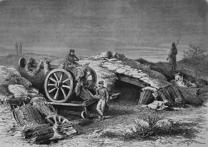 Framed Print : At the battery of Perouse near Belfort after the proclamation of peace