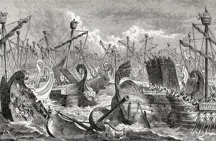 Framed Print : The Battle of the Aegates, Sicily on 10 March 241 BC Framed Print : The Battle of the Aegates, Sicily on 10 March 241 BC