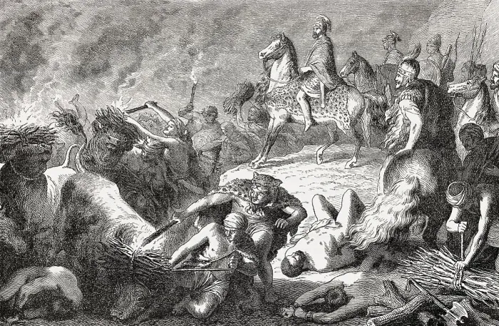 Framed Print : The Battle of Ager Falernus, Second Punic War