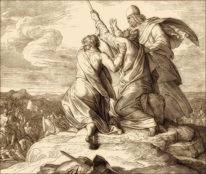 Framed Print : Battle with the Amalekites, Battle of Refidim