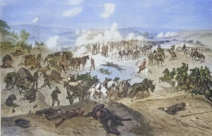 Framed Print : Battle and battlefield at Nouart