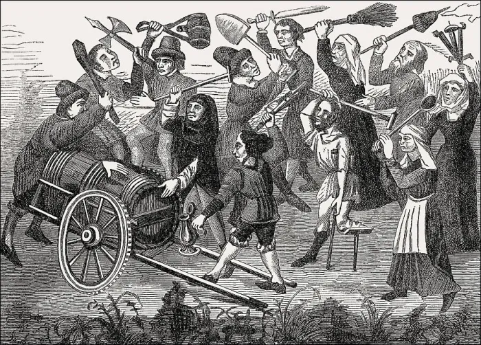 Framed Print : Battle of beggars and peasants fighting around a barrel of wine Framed Print : Battle of beggars and peasants fighting around a barrel of wine
