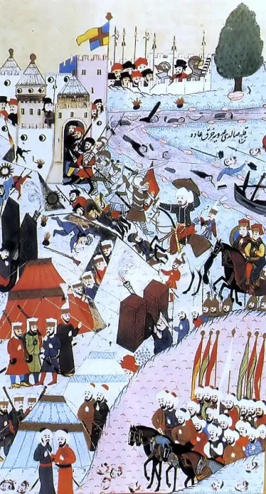 Framed Print : The Battle of Belgrade, Turkish attack led by Suleyman I