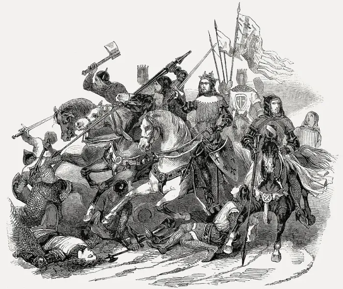 Framed Print : Battle of Bouvines on 27 July 1214