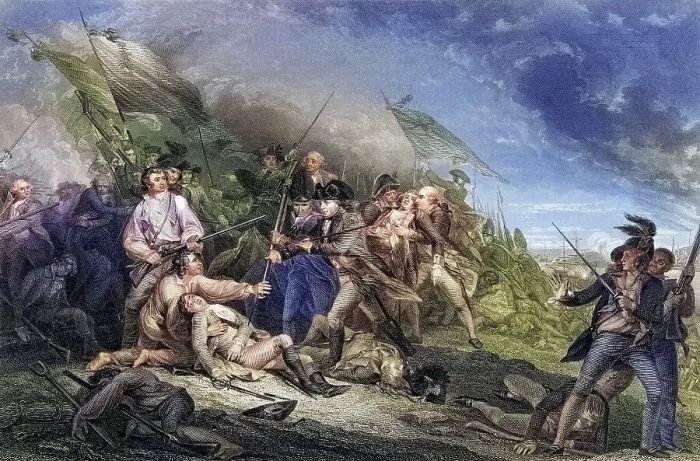 Framed Print : The Battle of Bunkers Hill near Boston USA