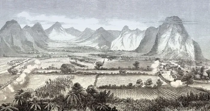 Framed Print : The Battle of Cerro del Borrego on 13 June 1862