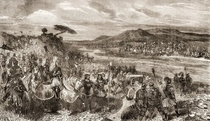 Framed Print : The Battle of Fornovo on 6 July 1495, Italian Wars Framed Print : The Battle of Fornovo on 6 July 1495, Italian Wars