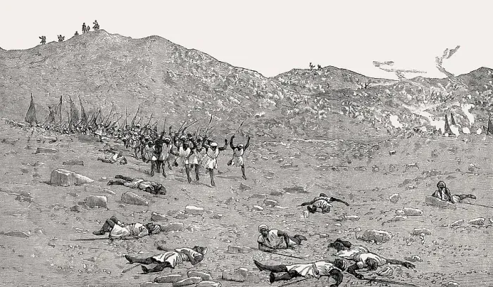 Framed Print : Battle of Ginnis, a minor battle of the Mahdist War on December 30