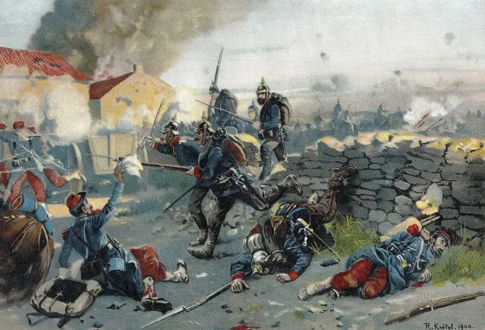 Framed Print : Battle at Gravelotte or Bataille de Saint-Privat Framed Print : Battle at Gravelotte or Bataille de Saint-Privat