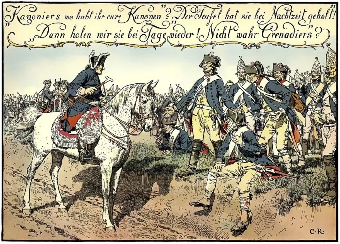 Framed Print : Battle of Hochkirch on 14 October 1758 in the Seven Years War