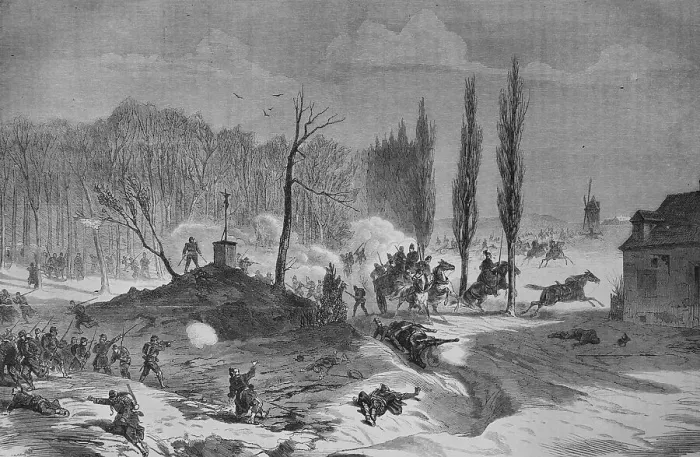 Framed Print : Battle of Le Quesnel on 23 November 1870