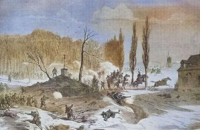 Framed Print : Battle of Le Quesnel on 23 November 1870